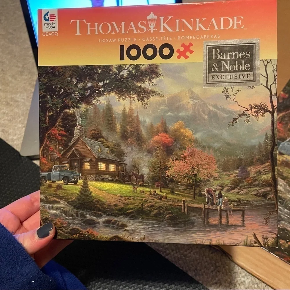 Cabin on Lake 1000 Piece Puzzle - Picture 1 of 3